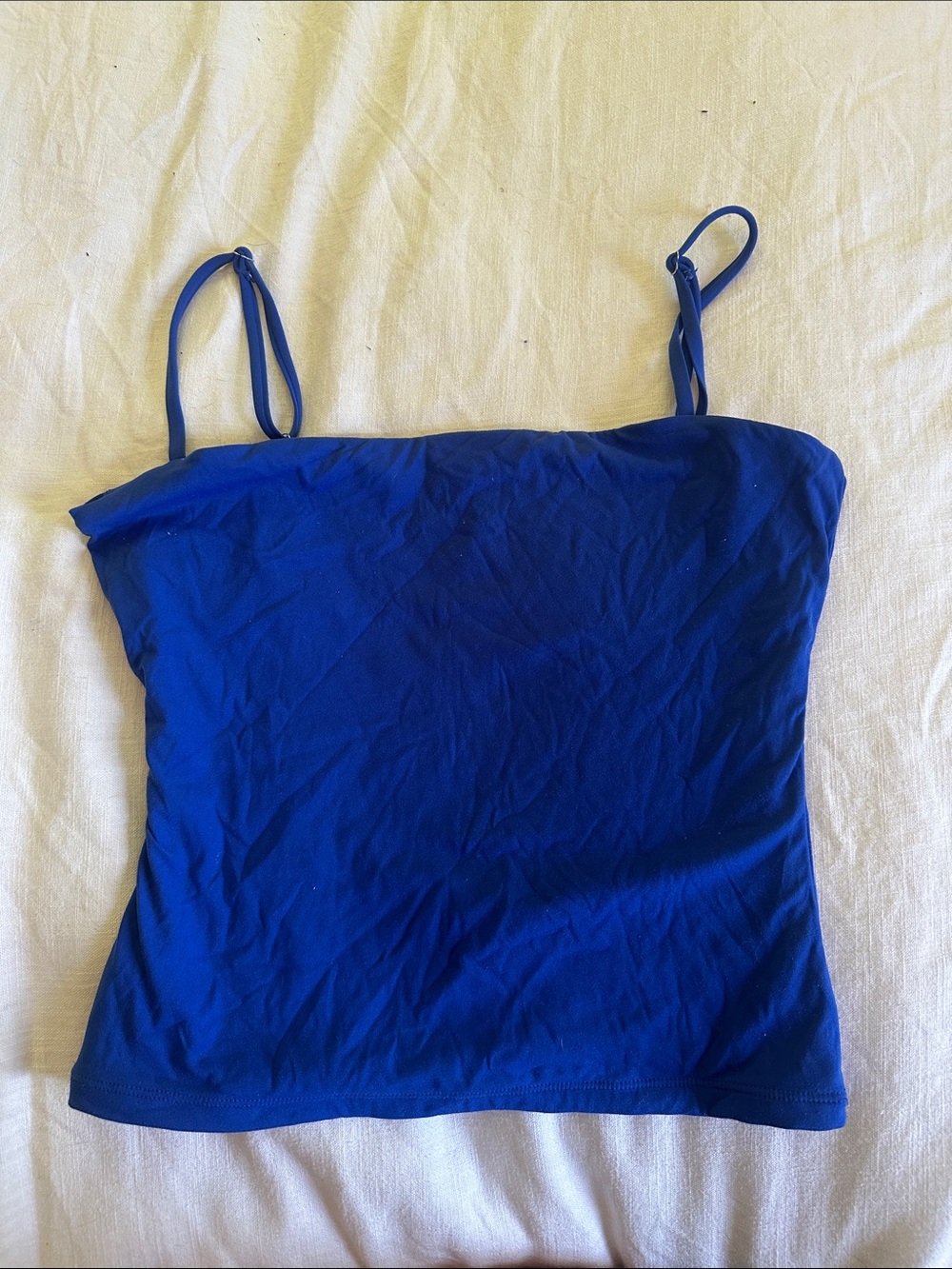 Blue Women's Spaghetti Strap Tank Top